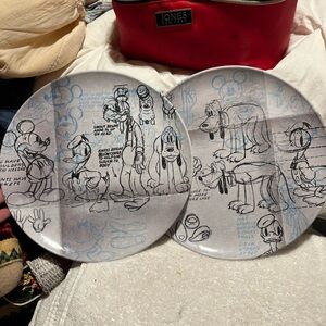 Disney Character Sketch Plate Set - Gray